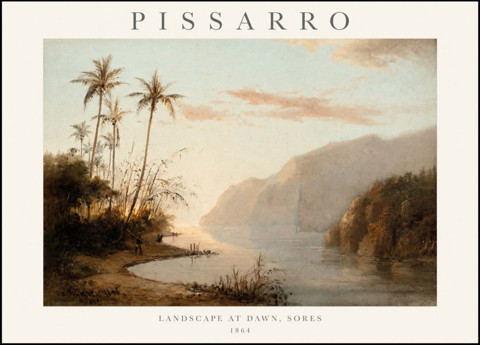 Pissarro Landscape at Dawn, Sores No1 - Póster
