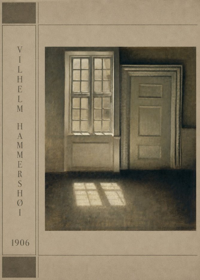 Vilhelm Hammershøi Interior. Sunlight on the Floor No2 - Póster