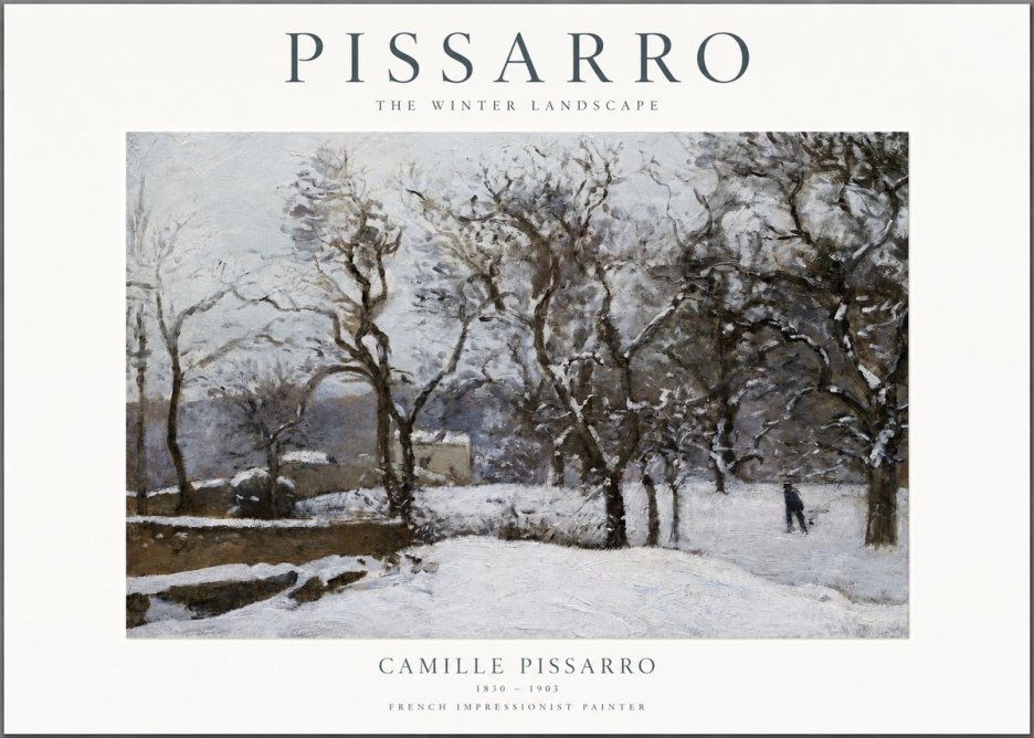 Pissarro The Winter Landscape No1 - Póster