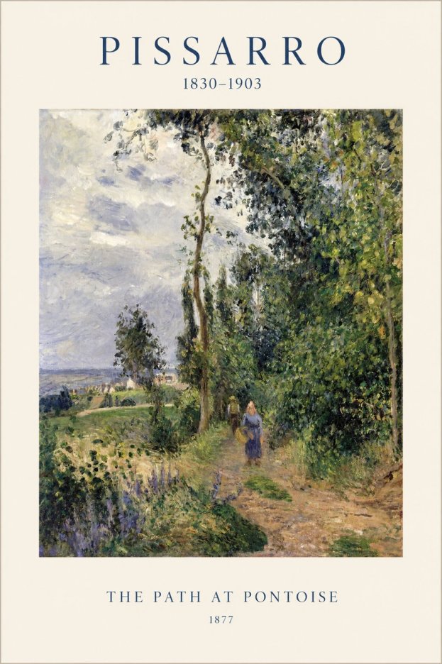 Pissarro The Path at Pontoise No1 - Póster