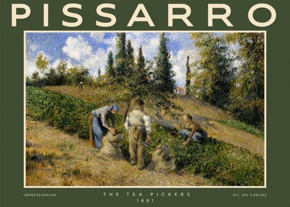 Pissarro The Tea Pickers No2 - Póster