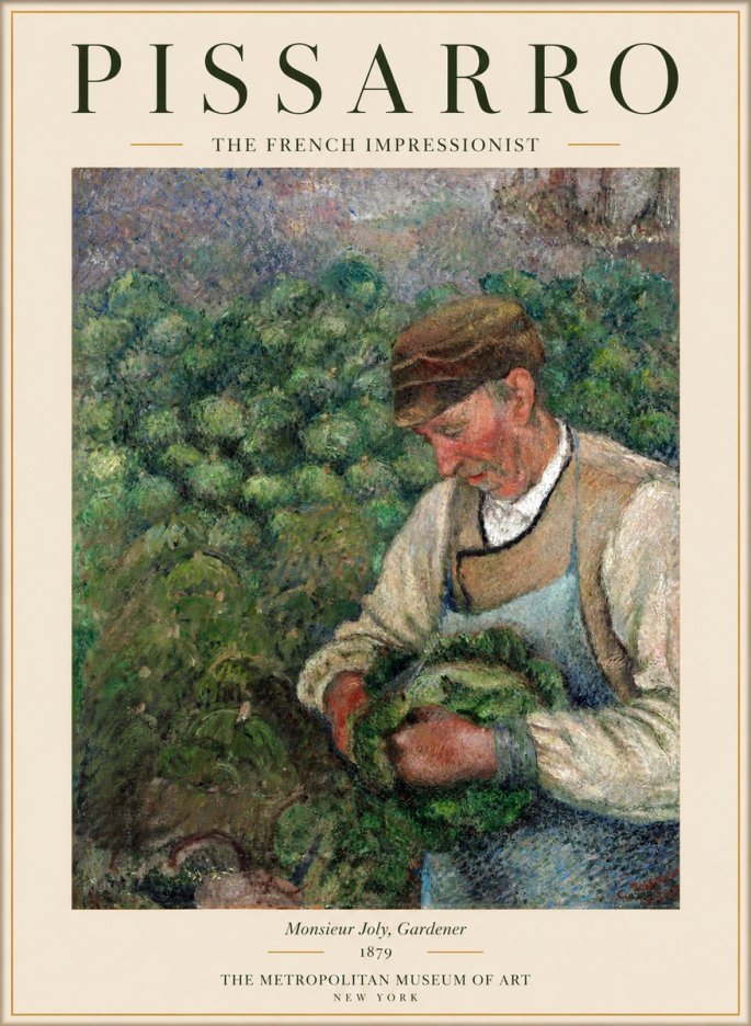 Pissarro Monsieur Joly, Gardener No1 - Póster