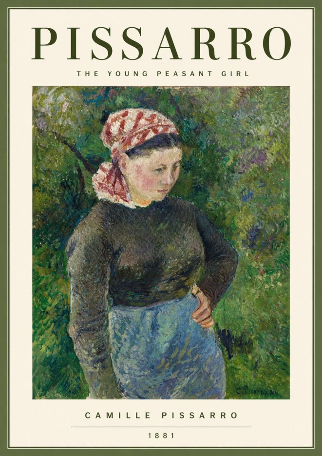 Pissarro The Young Peasant Girl No2 - Póster