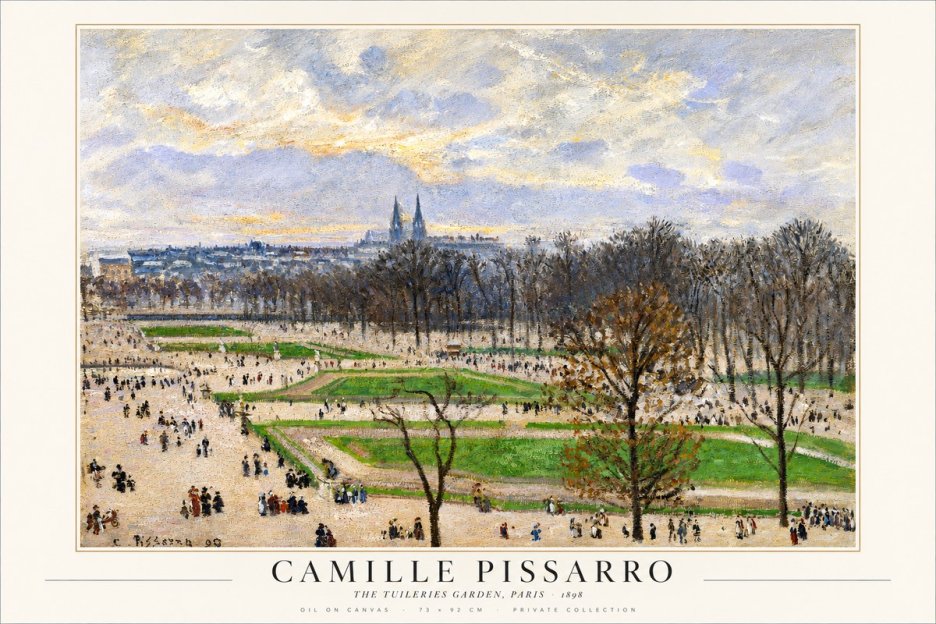 Pissarro The Tuileries Garden, Paris No1 - Póster