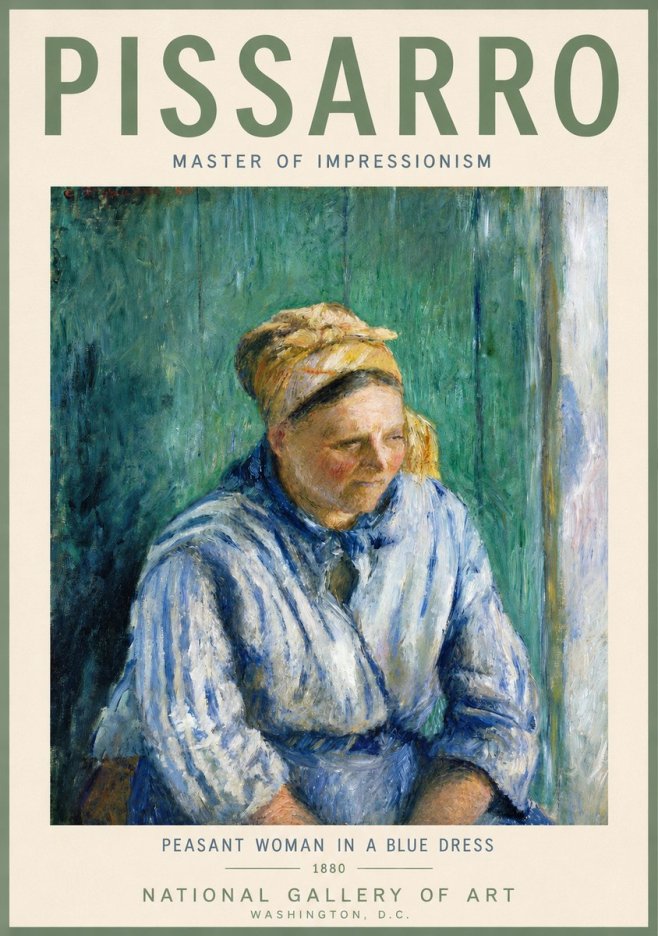 Pissarro Peasant Woman Seated No2 - Póster