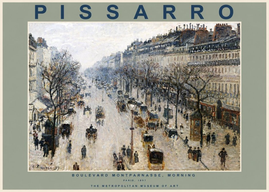 Pissarro Boulevard Montparnasse, Morning No2 - Póster