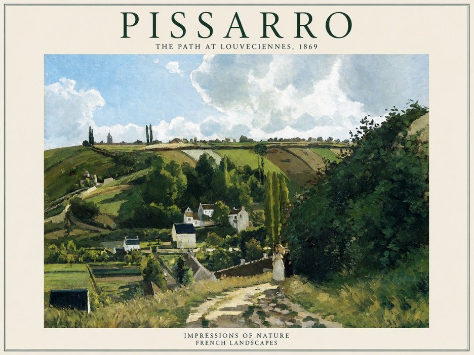 Pissarro The Path at Louveciennes, 1869 No1 - Póster