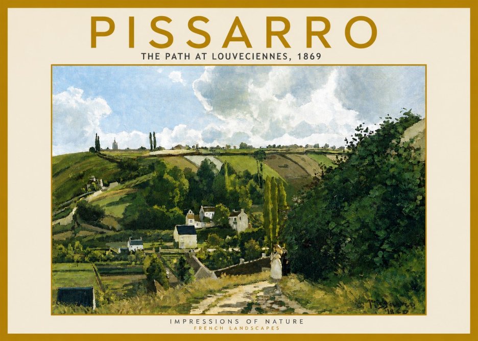 Pissarro The Path at Louveciennes, 1869 No5 - Póster