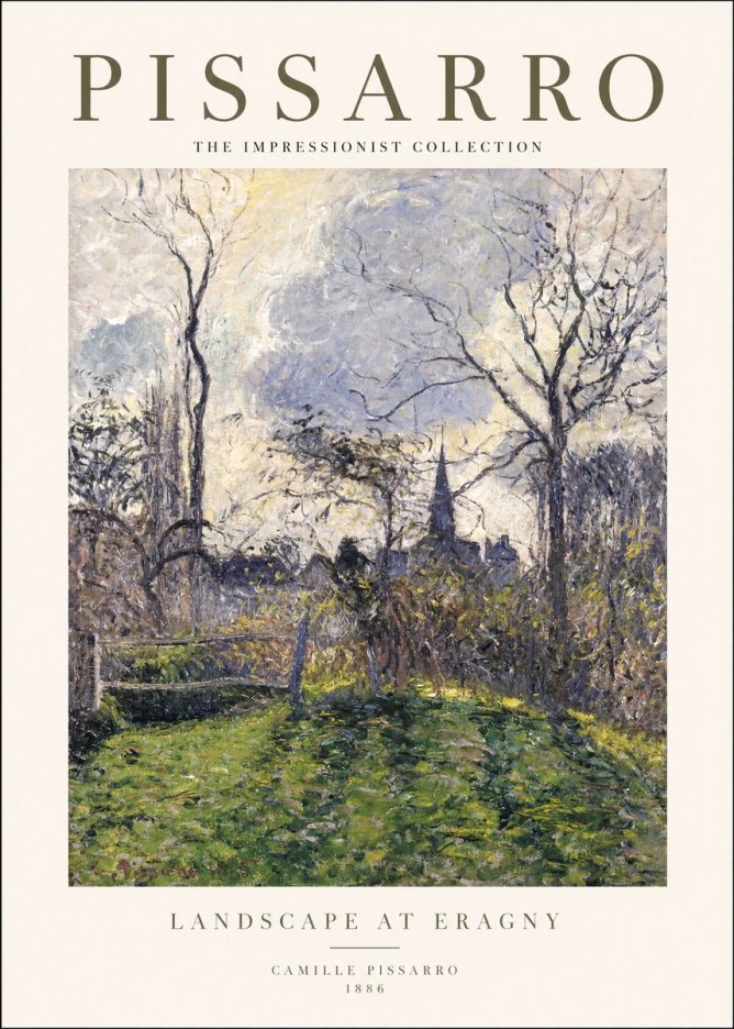 Pissarro Landscape at Eragny No1 - Póster