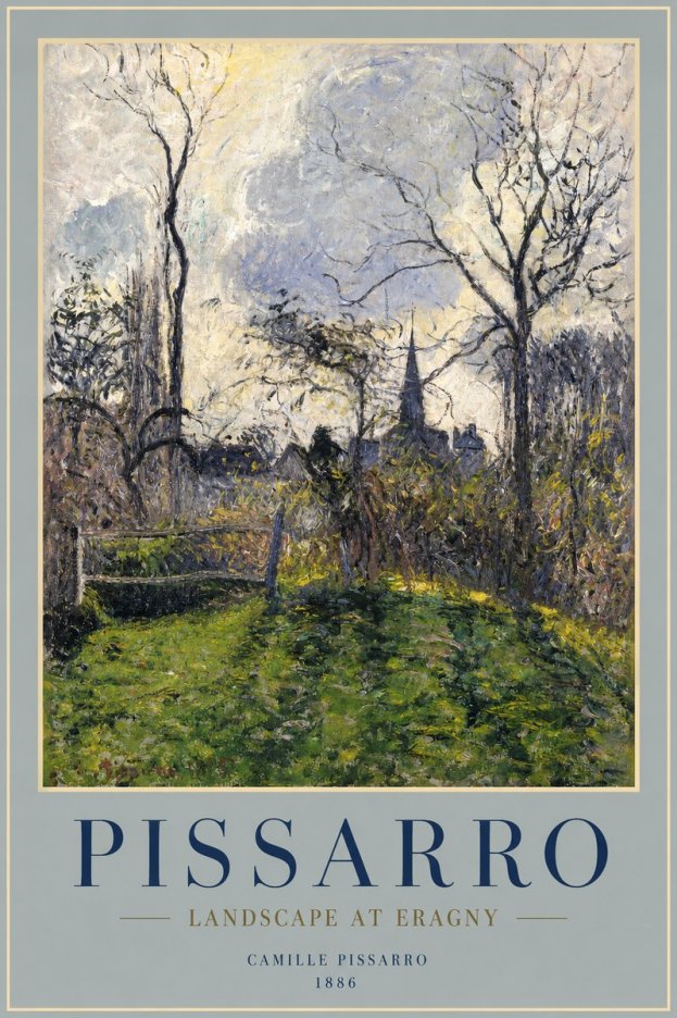 Pissarro Landscape at Eragny No2 - Póster