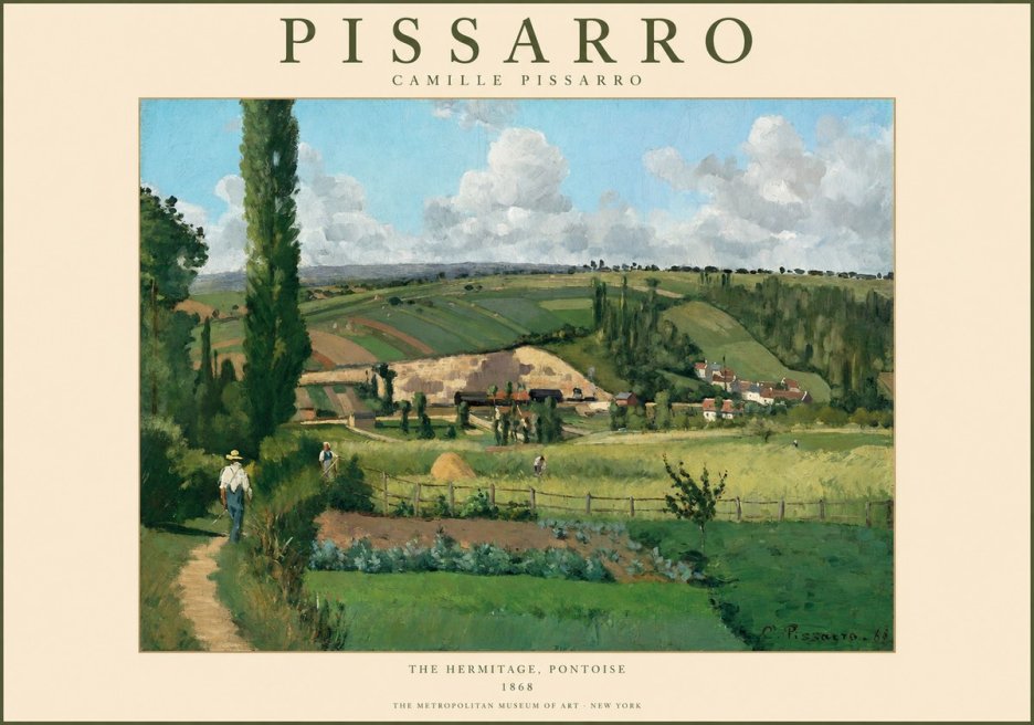 Pissarro The Hermitage, Pontoise No1 - Póster