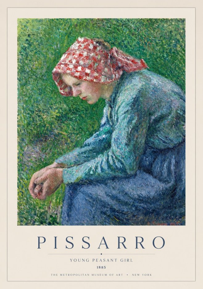 Pissarro Young Peasant Girl No1 - Póster