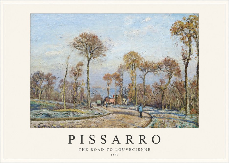 Pissarro The Road to Louvecienne No1 - Póster