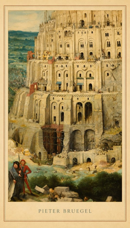 Pieter Bruegel The Tower of Babel IV No4 - Póster