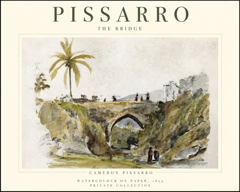 Pissarro The Bridge No1 - Póster