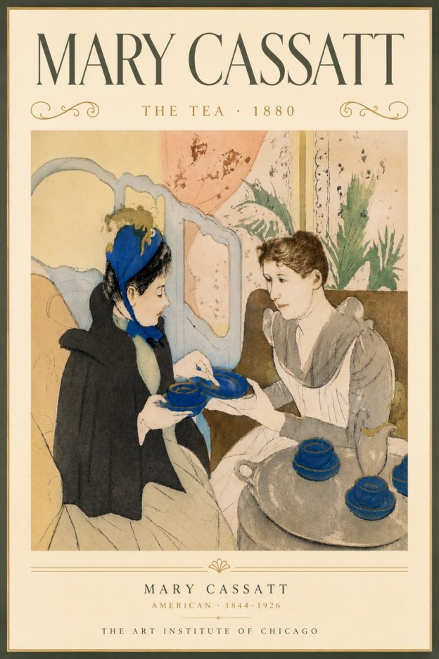 Mary Cassatt The Tea No6 - Póster
