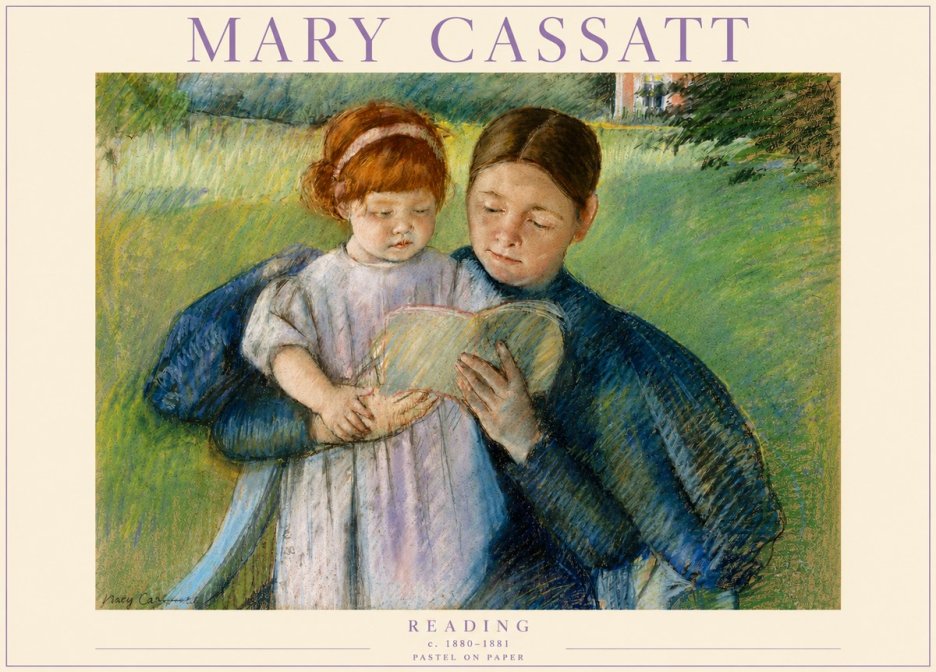 Mary Cassatt Reading No3 - Póster