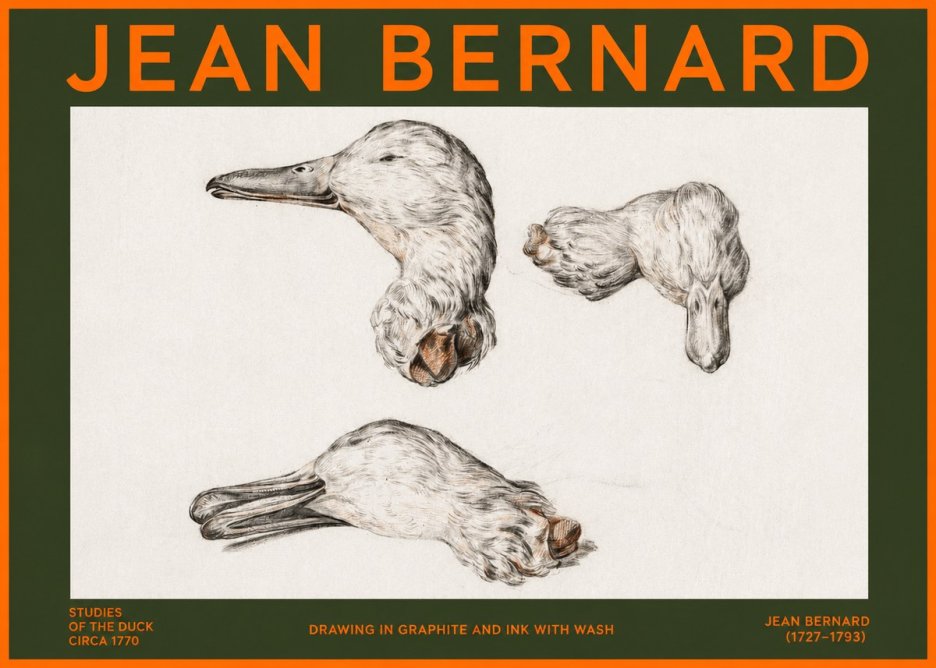 Jean Bernard Studies of the Duck No2 - Póster