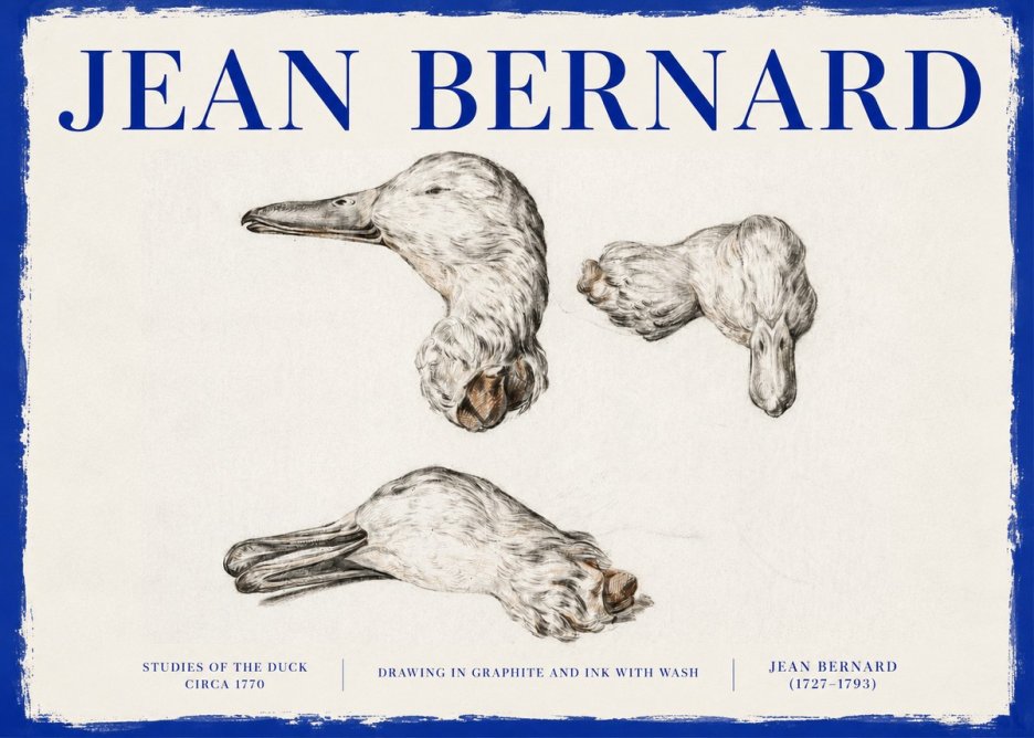 Jean Bernard Studies of the Duck No3 - Póster