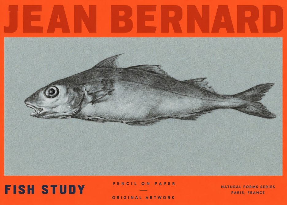 Jean Bernard Fish Study I No2 - Póster