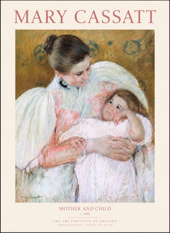 Mary Cassatt Mother and Child VI No1 - Póster