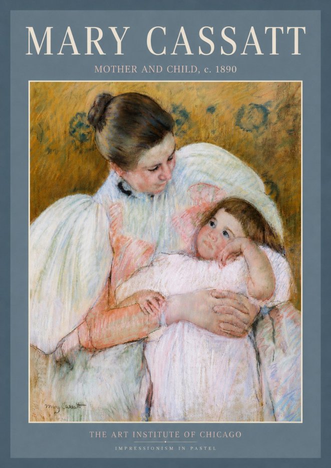 Mary Cassatt Mother and Child VI No5 - Póster