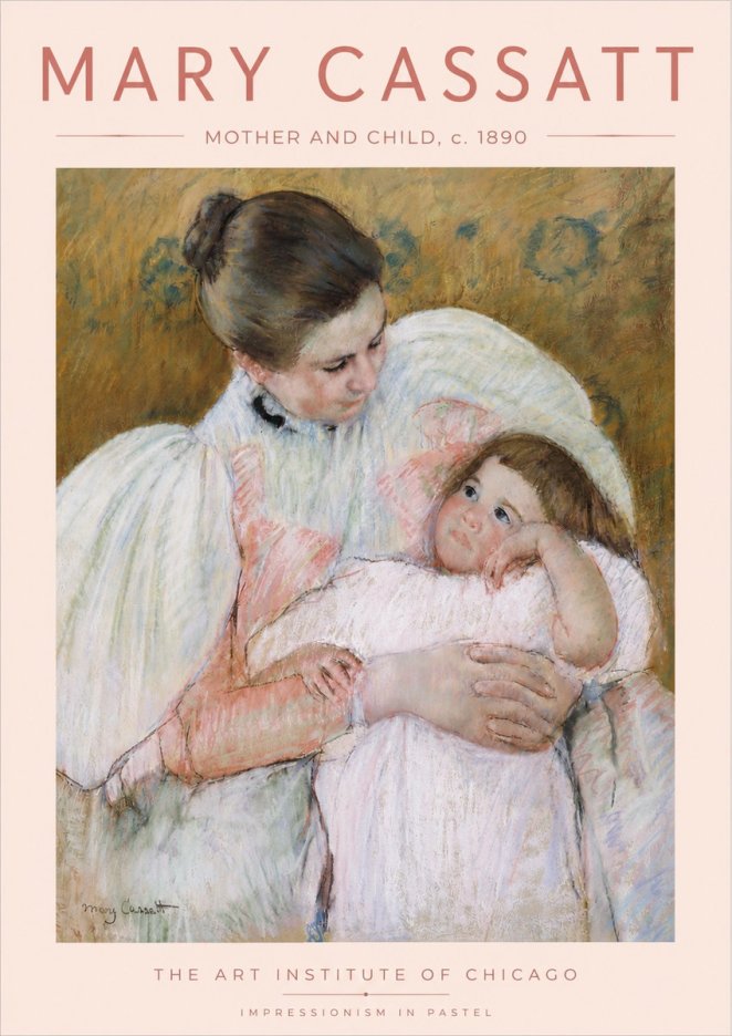 Mary Cassatt Mother and Child VI No6 - Póster