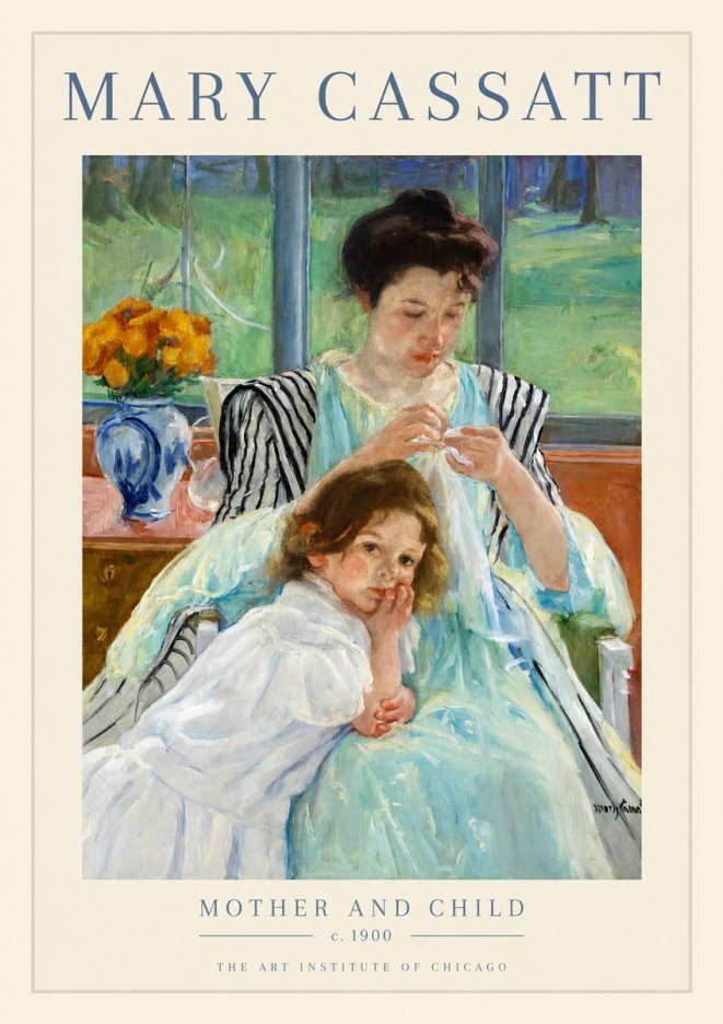Mary Cassatt Mother and Child VII No1 - Póster