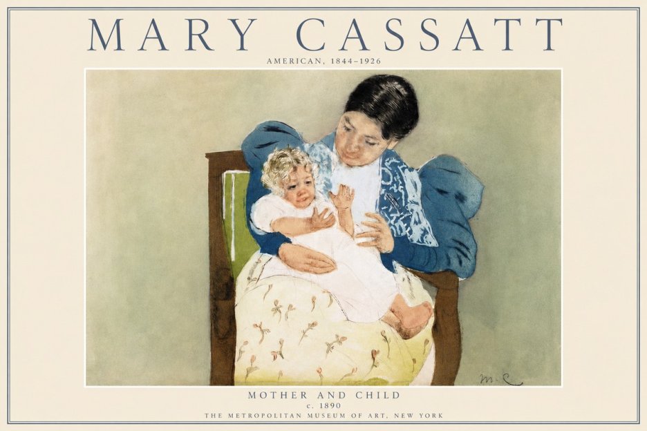 Mary Cassatt Mother and Child VIII No3 - Póster