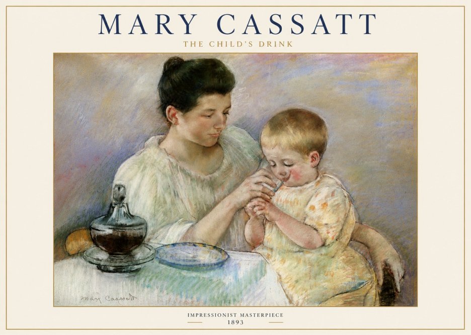 Mary Cassatt The Child's Drink No4 - Póster