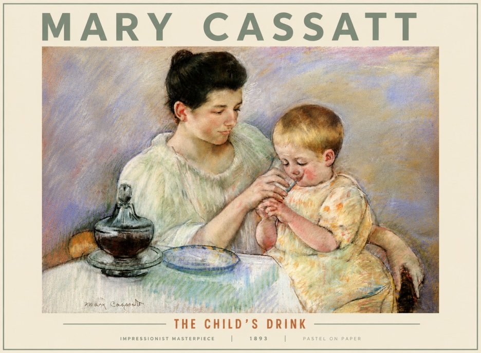 Mary Cassatt The Child's Drink No5 - Póster