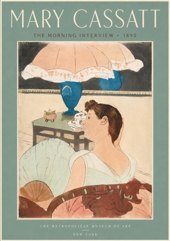 Mary Cassatt The Morning Interview No5 - Póster