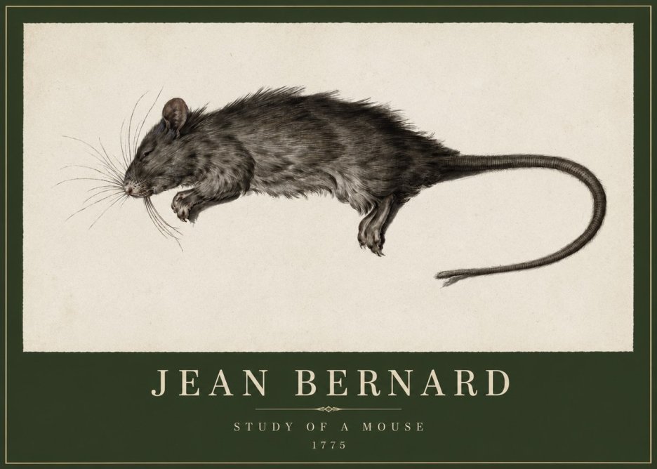 Jean Bernard Study of a Mouse II No2 - Póster