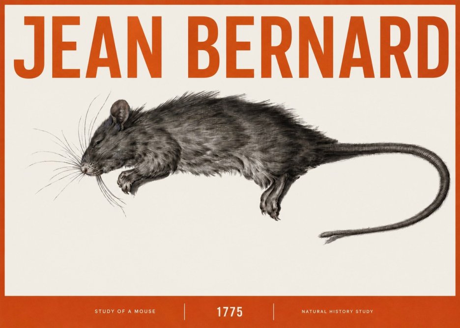 Jean Bernard Study of a Mouse II No3 - Póster