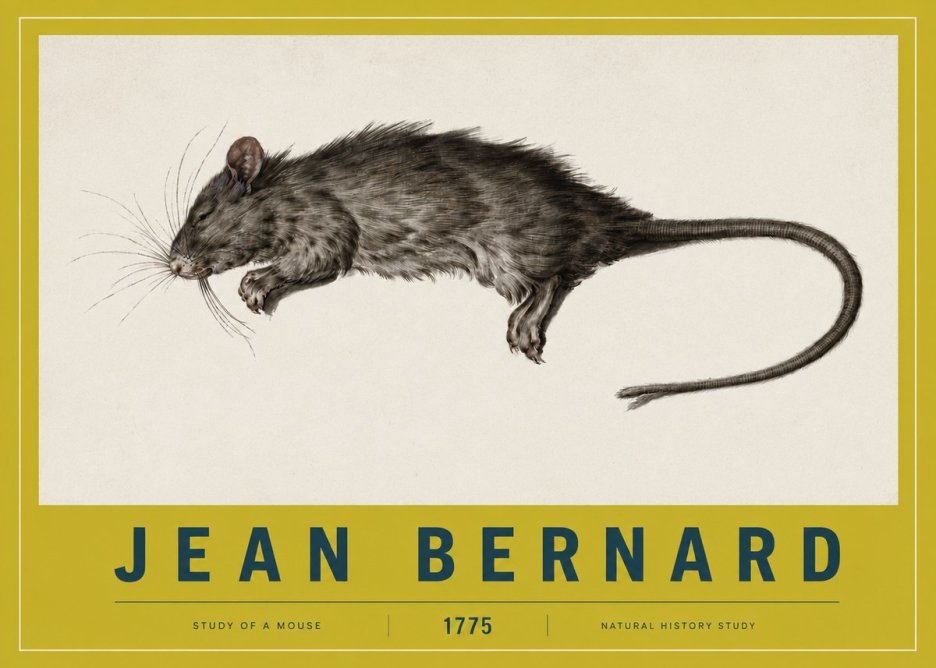 Jean Bernard Study of a Mouse II No4 - Póster