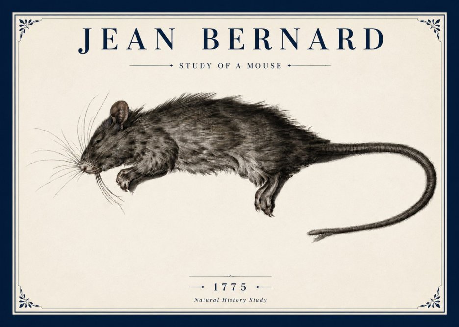 Jean Bernard Study of a Mouse II No5 - Póster