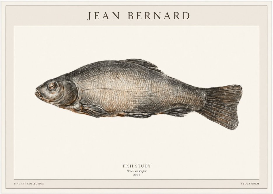 Jean Bernard Fish Study IV No1 - Póster