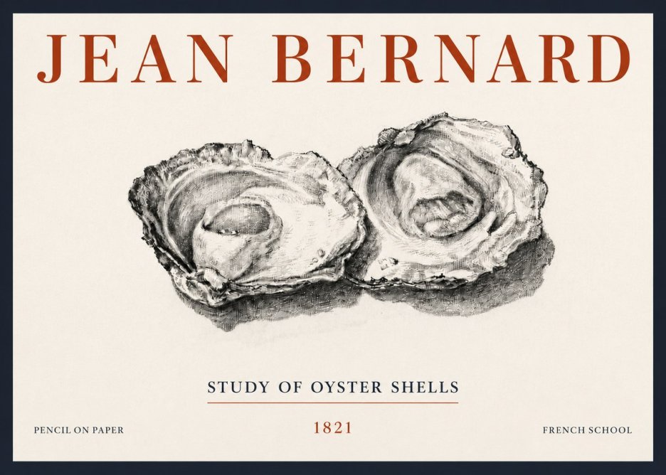 Jean Bernard Study of Oyster Shells No5 - Póster