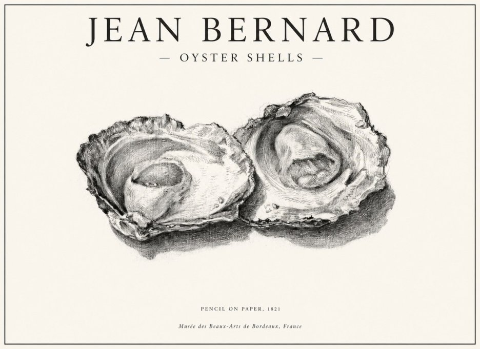 Jean Bernard Study of Oyster Shells No6 - Póster