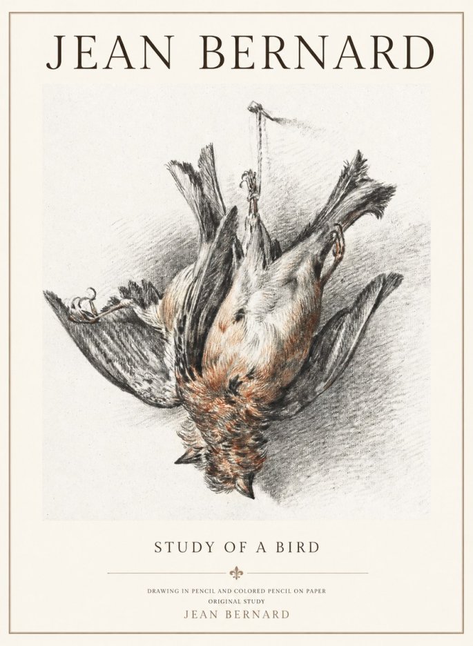 Jean Bernard Study of a Bird IV No3 - Póster