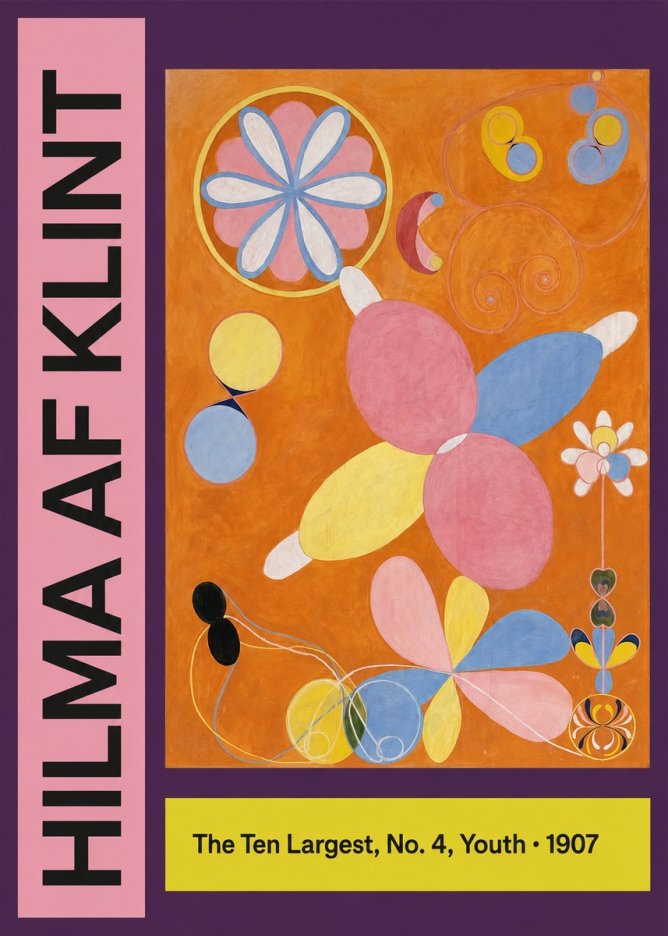 Hilma af Klint The Ten Largest, No. 4, Youth No3 - Póster