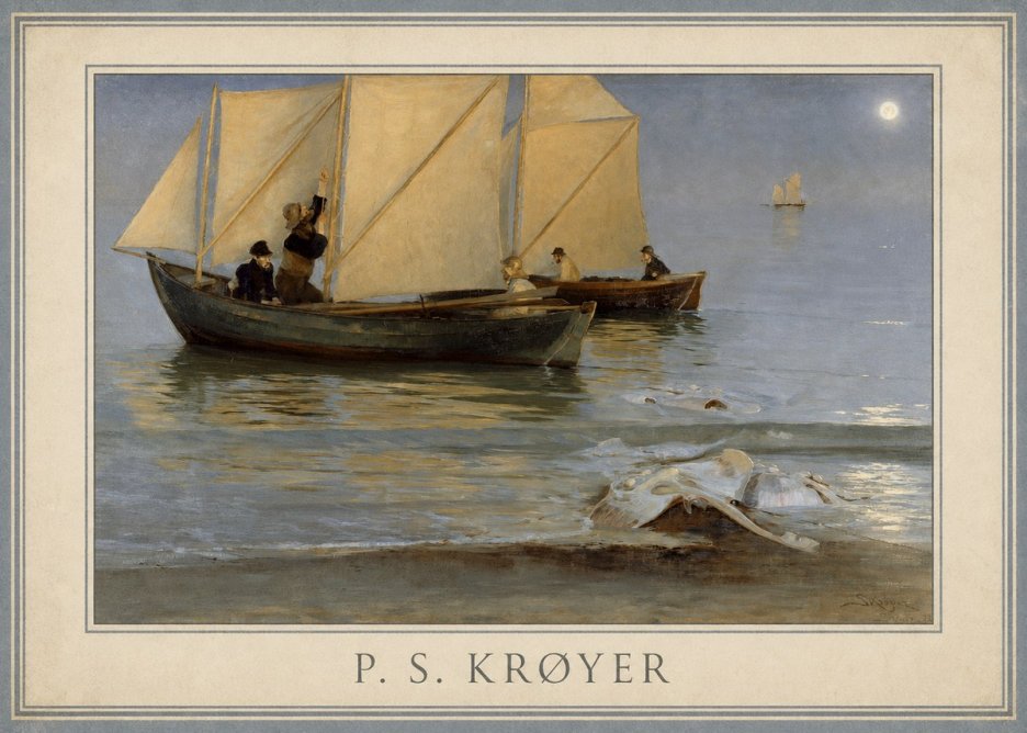 P.S. Krøyer A Ray Washed Ashore No4 - Póster