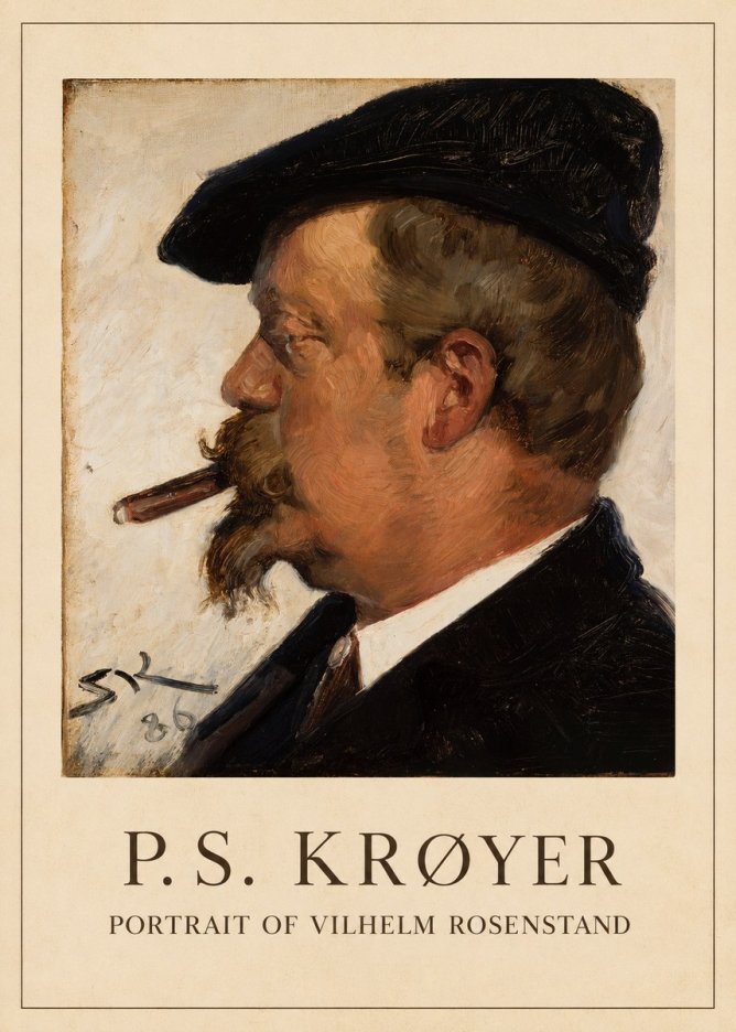 P.S. Krøyer Portrait of Vilhelm Rosenstand No1 - Póster