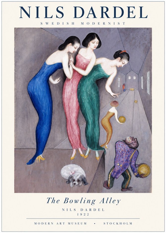 Nils Dardel Three Graces No2 - Póster