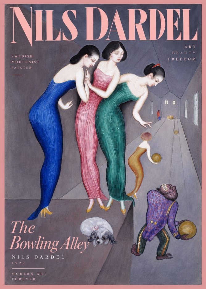 Nils Dardel Three Graces No3 - Póster