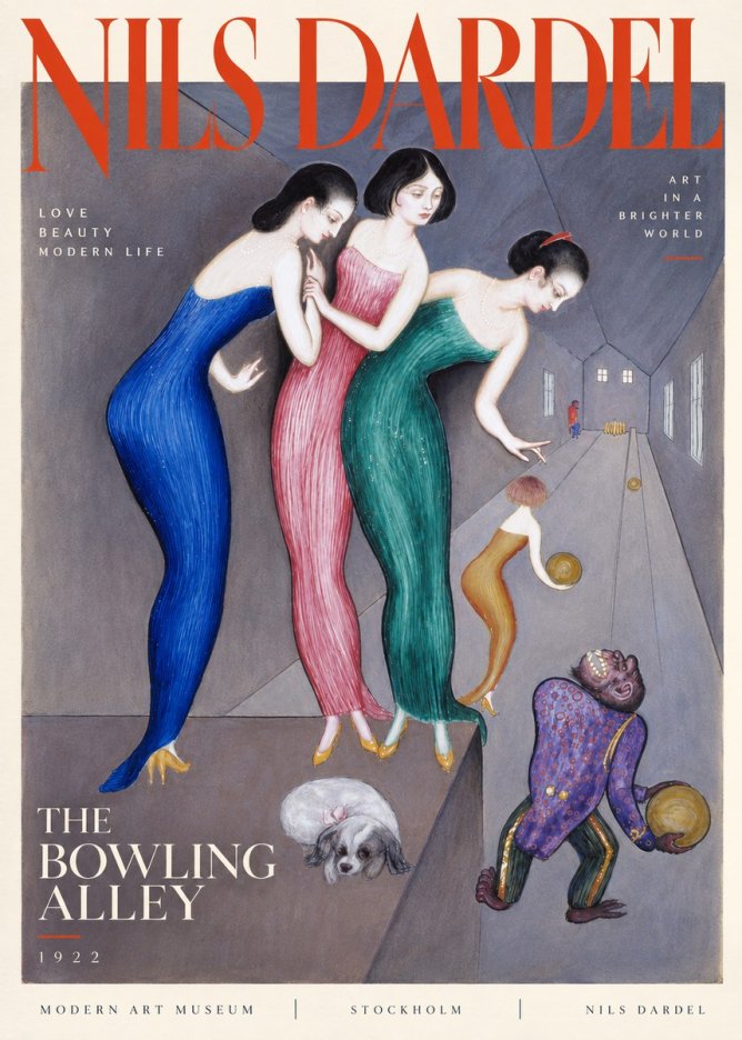 Nils Dardel Three Graces No4 - Póster