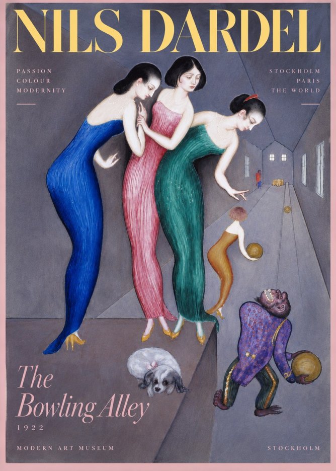 Nils Dardel Three Graces No5 - Póster