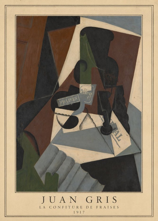 Juan Gris La Confiture De Fraises No4 - Póster