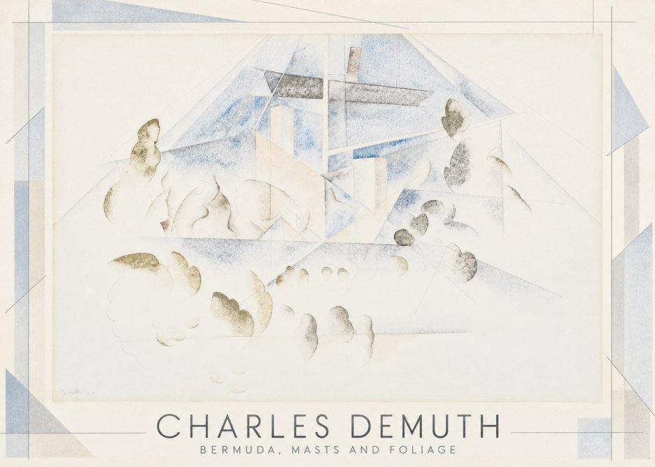 Charles Demuth Bermuda, Masts and Foliage No1 - Póster