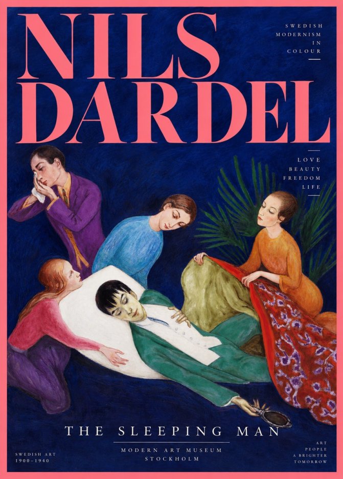 Nils Dardel The Sleeping Man No2 - Póster